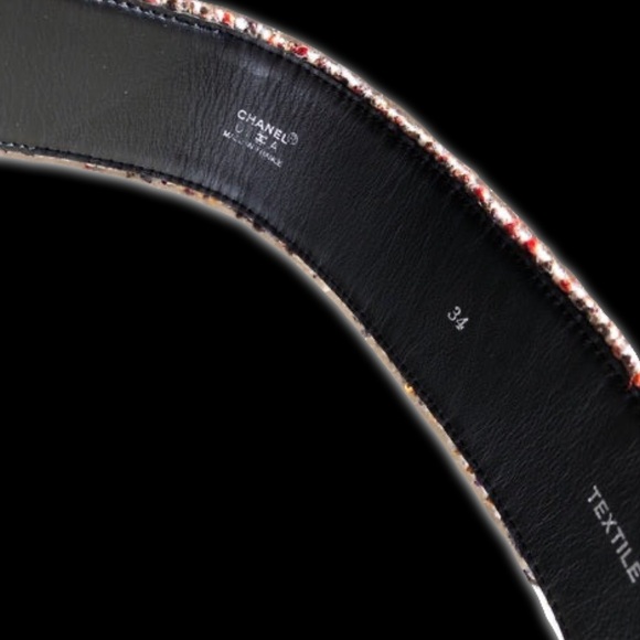 CHANEL Multi-color Wide Width Tweed Belt - Picture 4 of 13